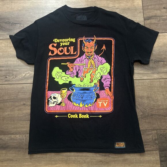 Steven Rhodes Shirt Mens Medium Black Devouring Your Soul T Shirt As Seen On Tv - Picture 1 of 8